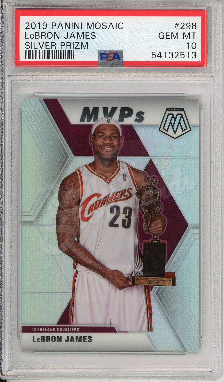 2019 Panini Mosaic Lebron James #298 Silver Prizm PSA 10 | Real