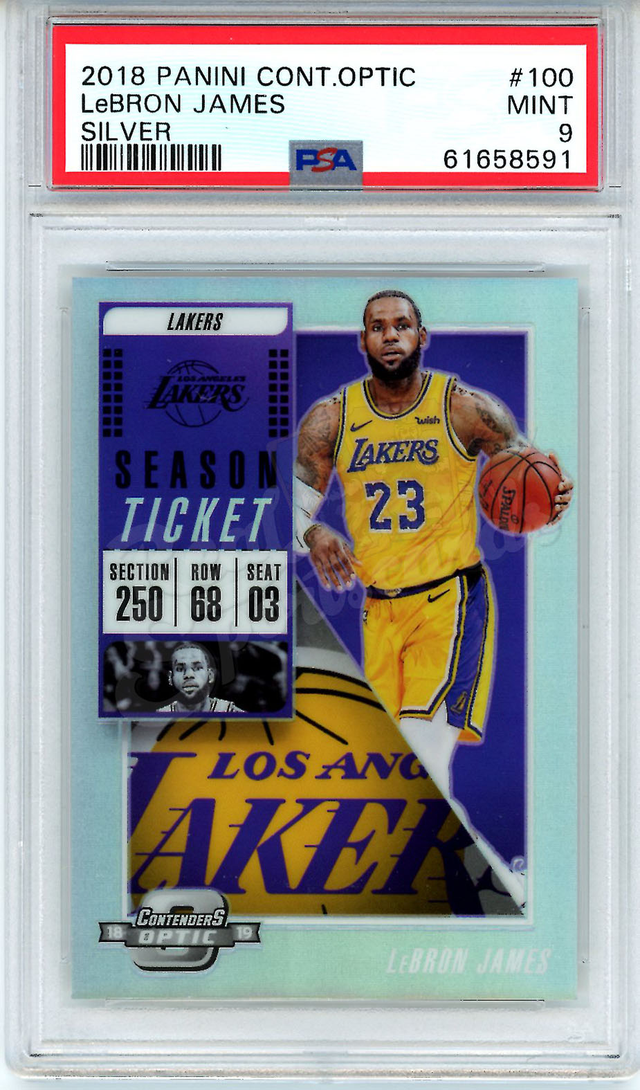 2018 Panini Contenders Optic Lebron James #100 Silver PSA 9