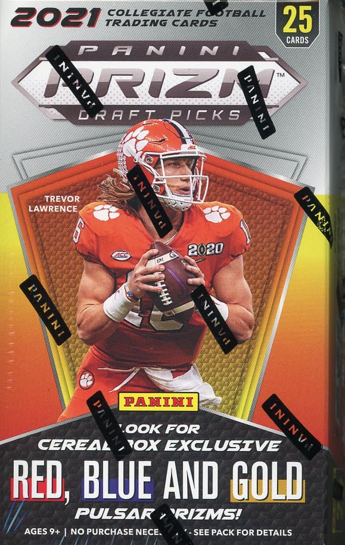 2021 Panini Prizm Draft Picks Football Cereal Box (25 Cards)