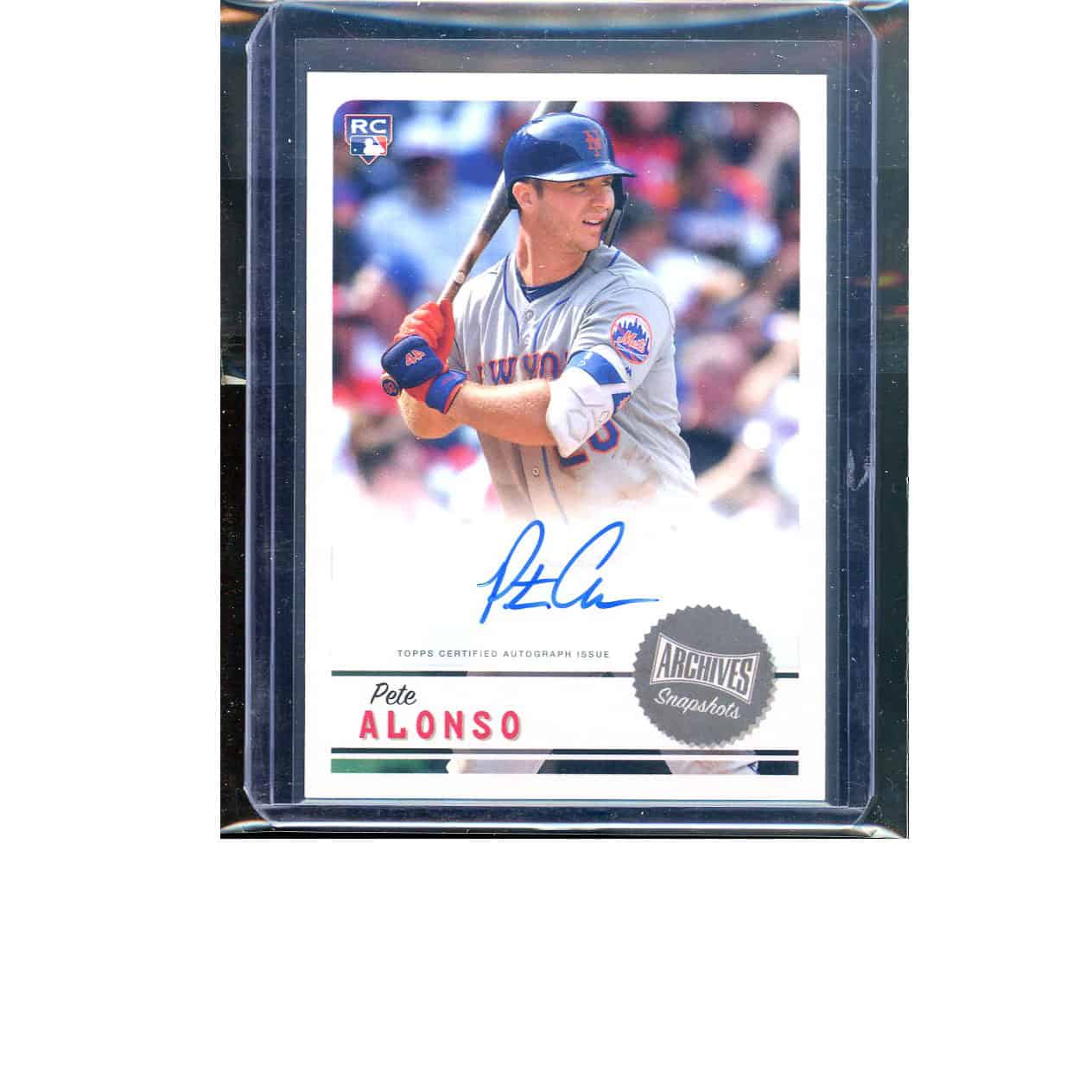 2019 Topps Archives Snapshots Pete Alonso #AS-PA Auto