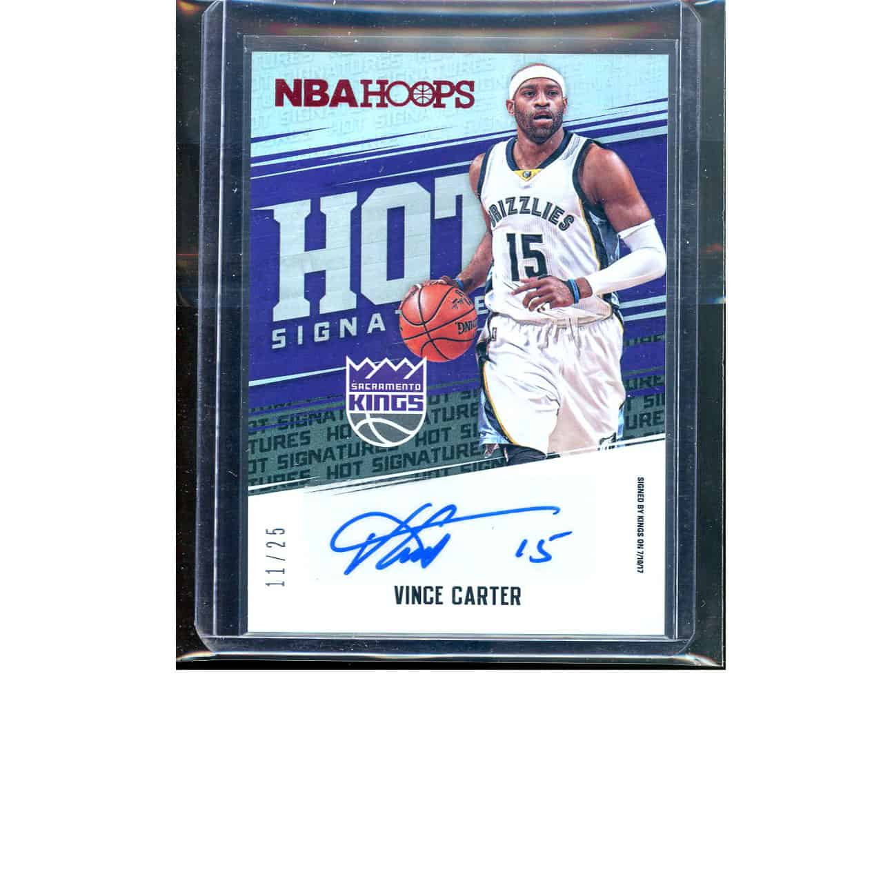 2017 Panini NBA Hoops Vince Carter #HS-VC Auto 11/25 | Real