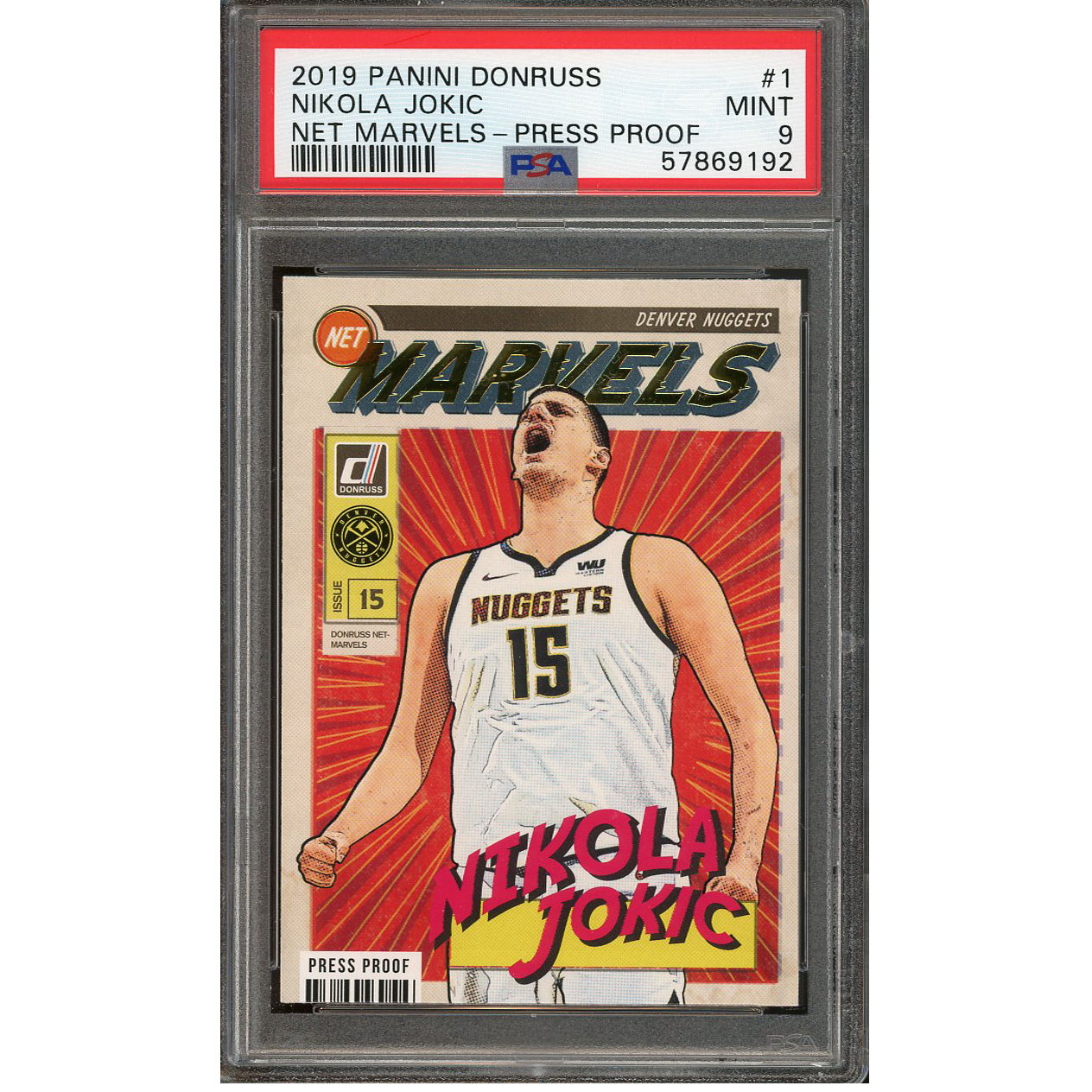 2019 Panini Donruss Nikola Jokic #1 Net Marvels - Press Proof PSA 9