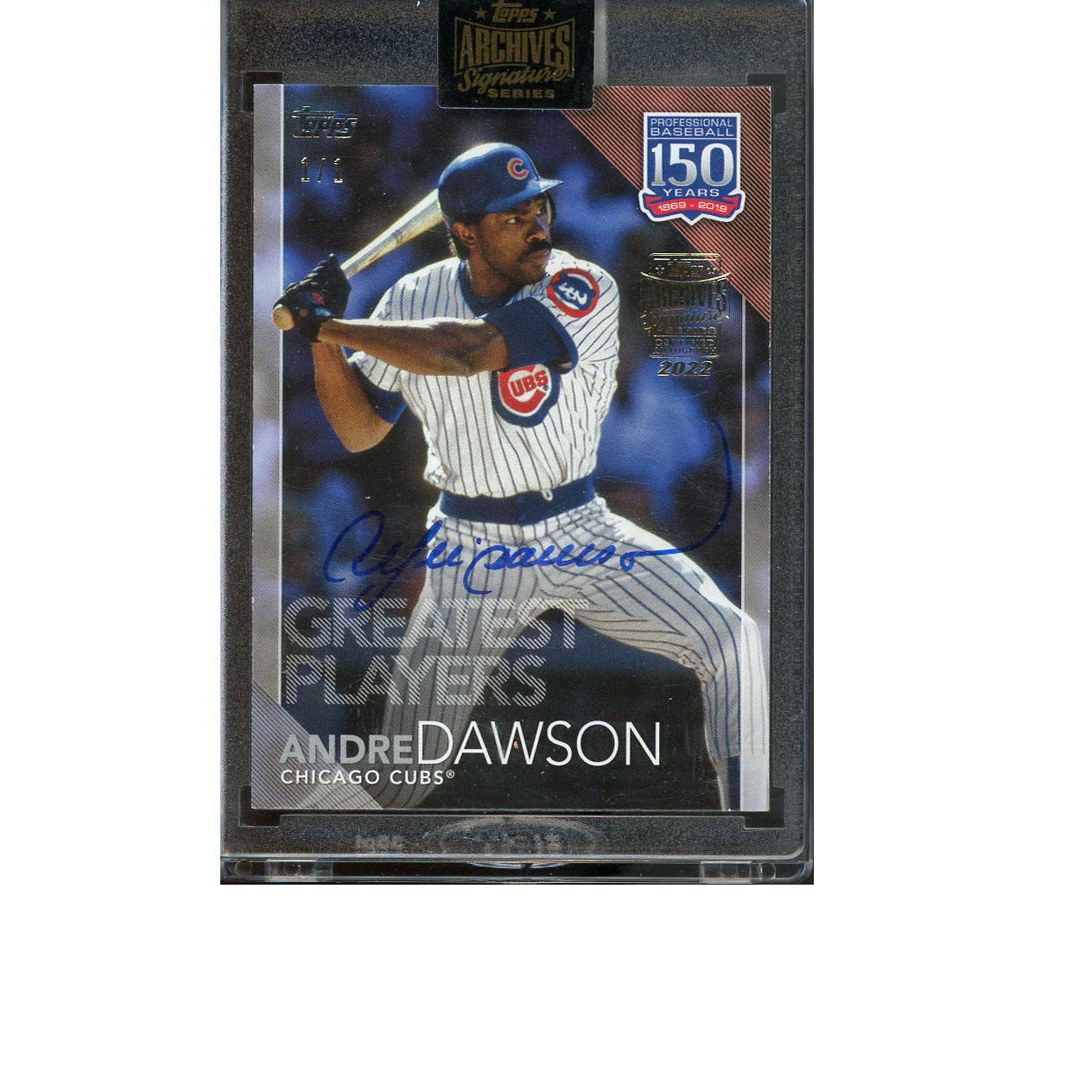 2022 Topps Archives Signature Retired Andre Dawson Buyback Auto 1/1