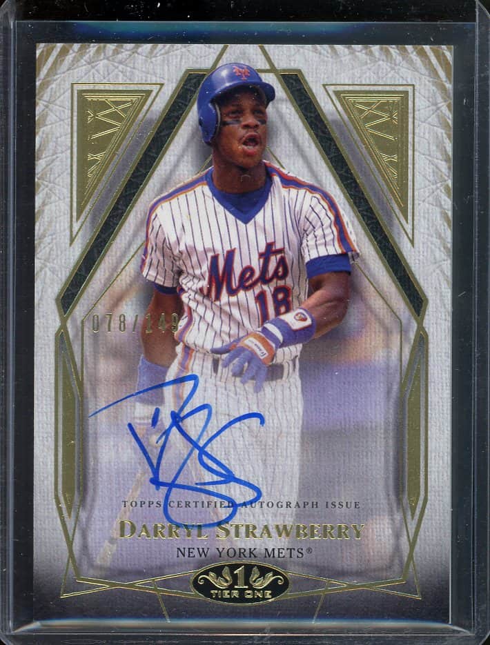 2022 Topps Tier One Darryl Strawberry #T1A-DS Auto 078/149