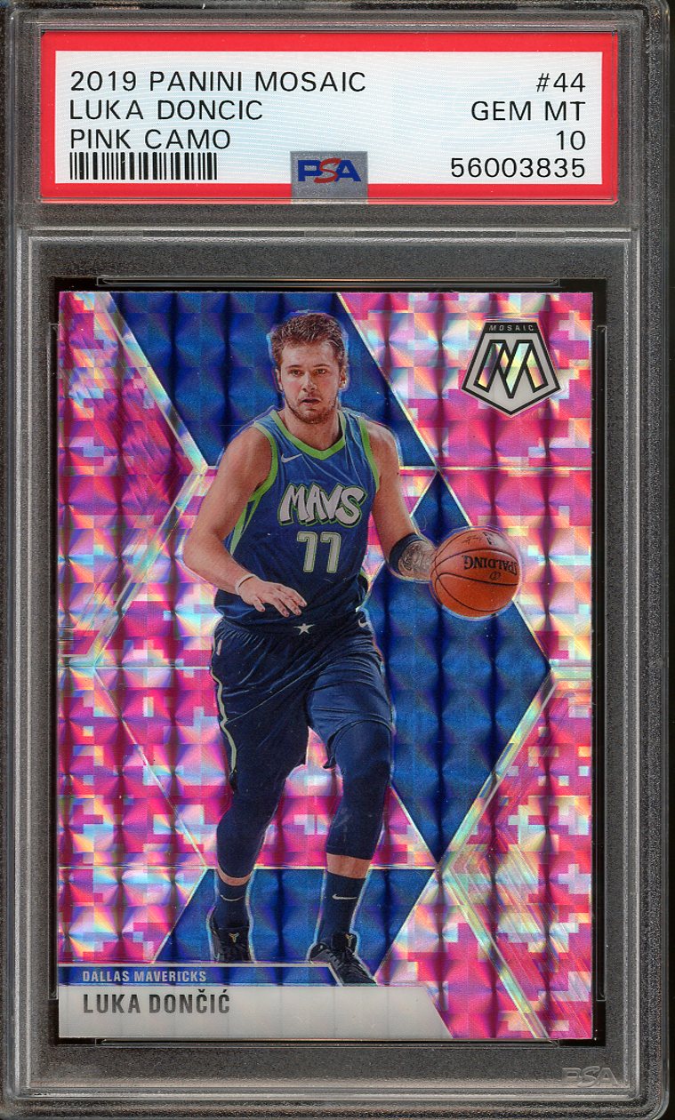 2019 Panini Mosaic Luka Doncic #44 Pink Camo PSA 10 | Real Sportscards