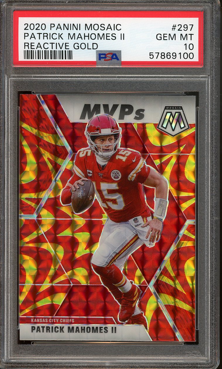 Patrick Mahomes II 2022 Panini Mosaic Mosaic Camo Pink #293 MVP (PSA 10)