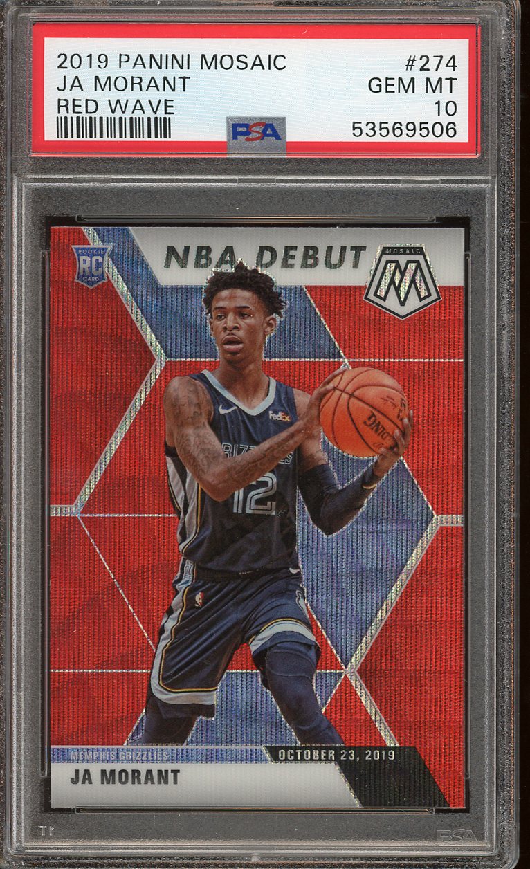 2019 Panini Mosaic Ja Morant #274 Red Wave PSA 10 | Real Sportscards