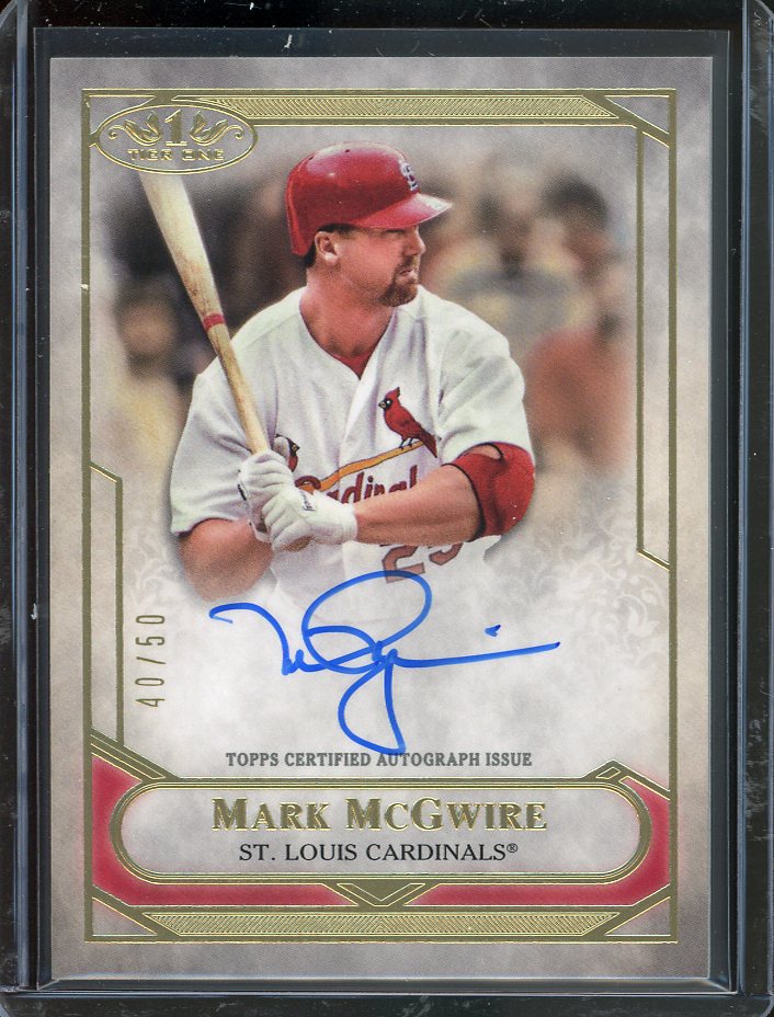 2021 Topps Tier One Mark McGwire #TITA-MMC Auto 40/50