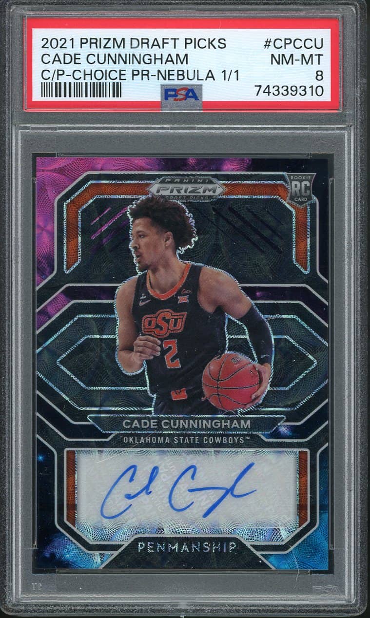 2021 Prizm Draft Picks Cade Cunningham CP-CCU Choice PR Nebula 1/1